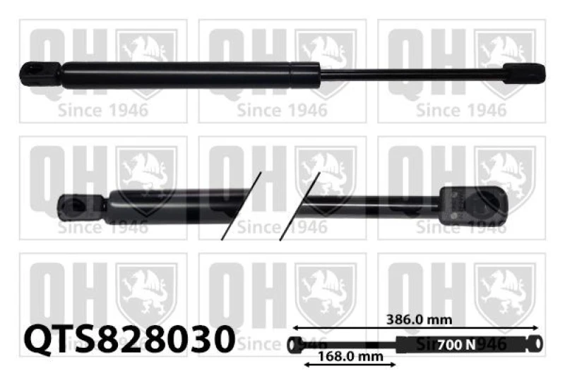 Image of QUINTON HAZELL Tailgate strut QUINTON HAZELL QTS828030