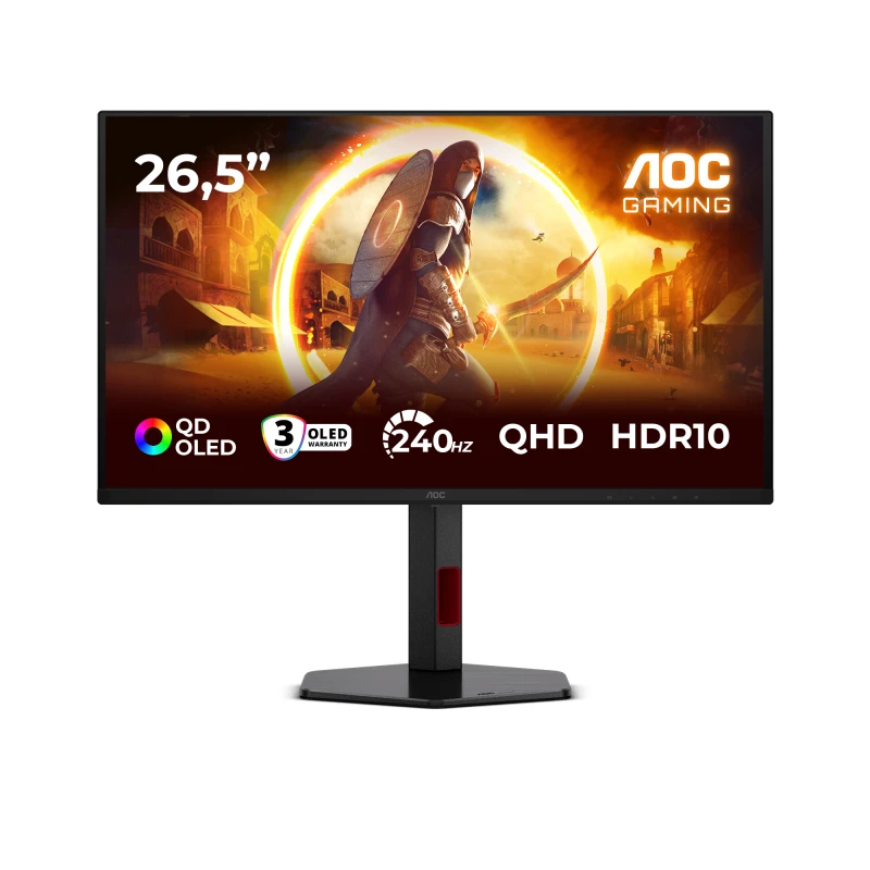 Image of AOC AOC G4 Q27G4ZDR computer monitor 67.3cm (26.5") 2560 x 1440 pixels Quad HD QD-OLED Black, Red Q27G4ZDR