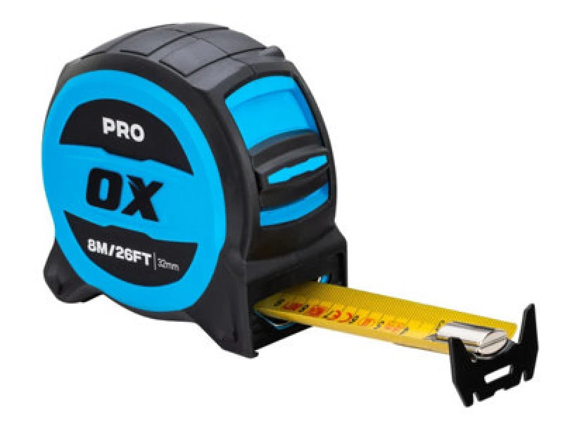 Image of Ox Tools Ox Pro 8M/26ft Magnetic Dual Hook Tape Measure 32mm Wide Tuff Blade Ox-P506408