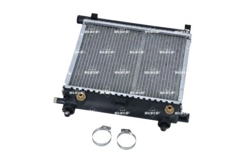 Image of NRF 517662 Engine radiator EASY FIT Brazed cooling fins, Aluminium, with mounting parts Aluminium Radiator,engine cooling (470)