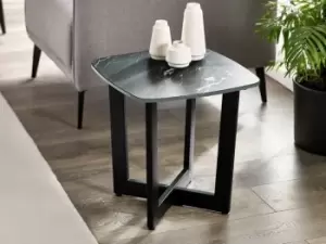 image of Julian Bowen Olympus Black Marble Effect Lamp Table