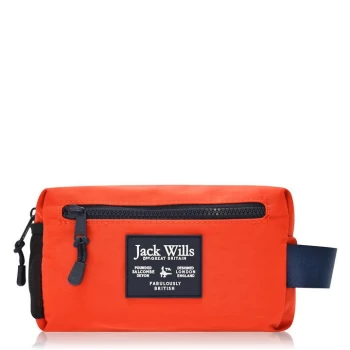 image of Jack Wills Thorney Wash Bag - Orange