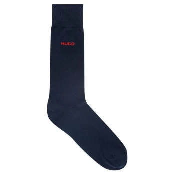 Image of Hugo 2 Pack Small Logo Crew Socks - Blue