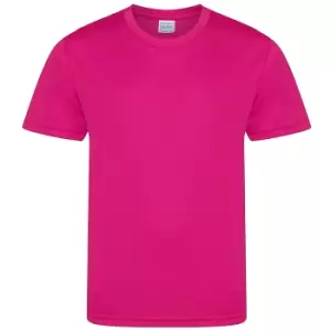 Image of AWDis Childrens/Kids Cool Smooth T-Shirt (5/6 Years) (Hot Pink)