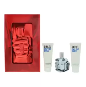 image of Diesel Only The Brave Gift Set 75ml Eau de Toilette + 2 x 75ml Shower Gel