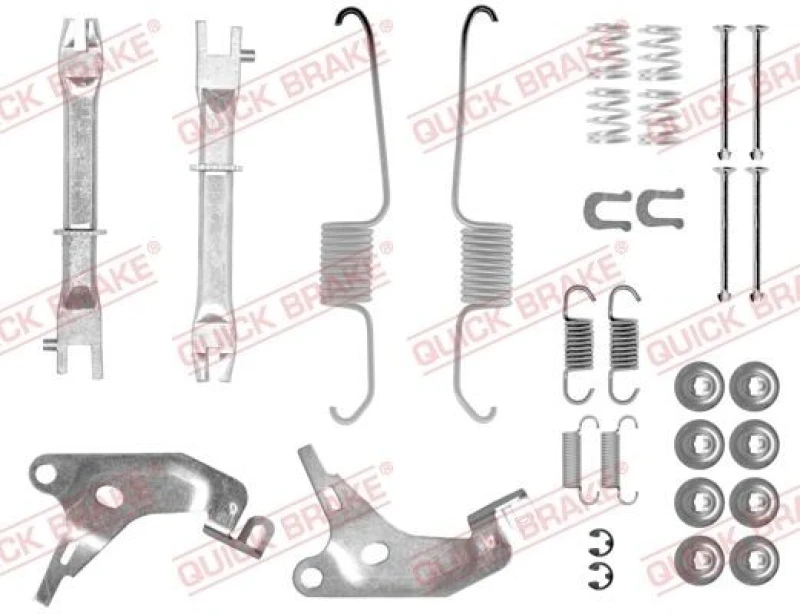 Image of QUICK BRAKE Brake shoe fitting kit QUICK BRAKE 105-0003S