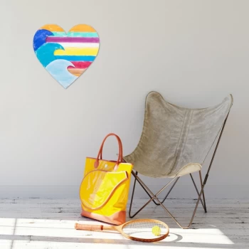 Image of Heart 1 - Multicolor Multicolor Decorative Wooden Wall Accessory