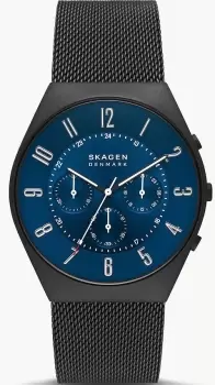 image of Skagen Watch Grenen Chronograph Midnight Steel Mens