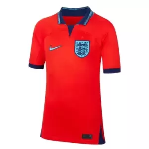 Image of Nike England Away Shirt 2022 2023 Juniors - Red