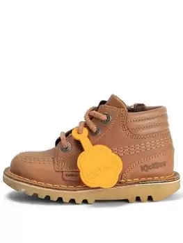 Image of Kickers Kick Hi Padded Boot, Brown, Size 1 Older