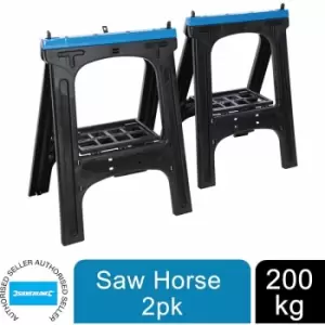 Image of Silverline Saw Horse Trestle Portable 2pk 200kg 973048