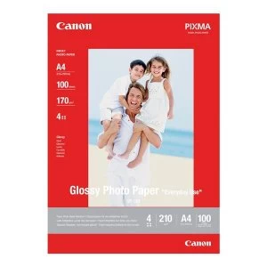 Image of Canon PIXMA GP 501 A4 210gm2 Glossy Photo Paper White 1 Pack of 100 Sheets