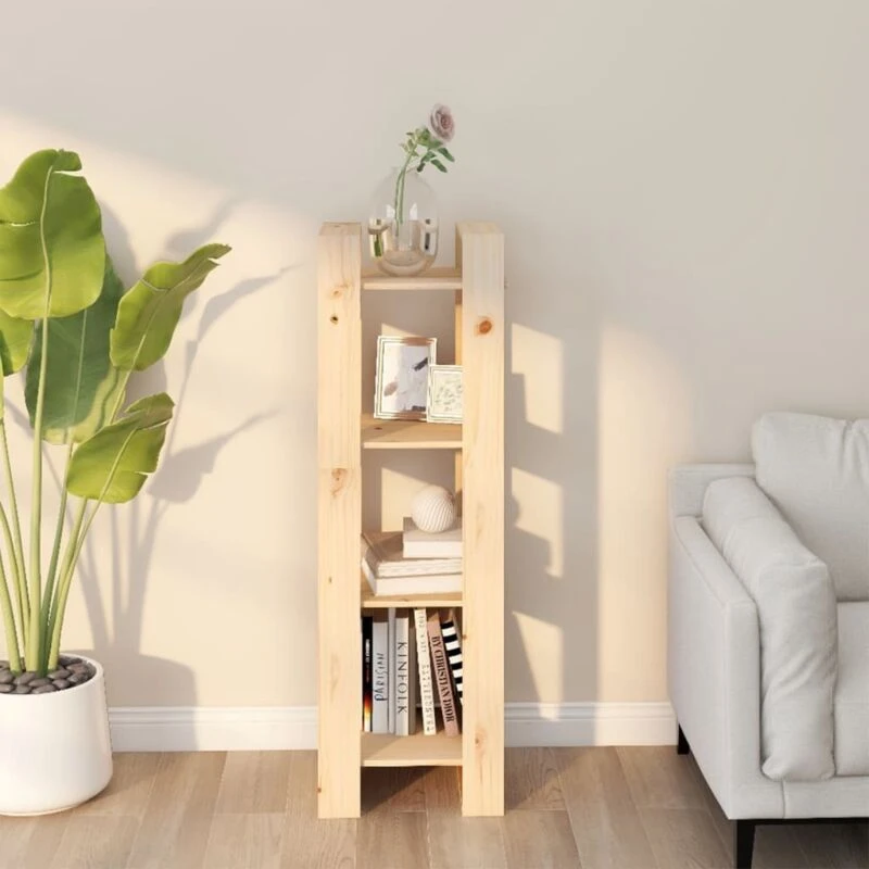 Image of VIDAXL Vidaxl - Book Cabinet/Room Divider 41x35x125cm Solid Wood Pine 8720286905029