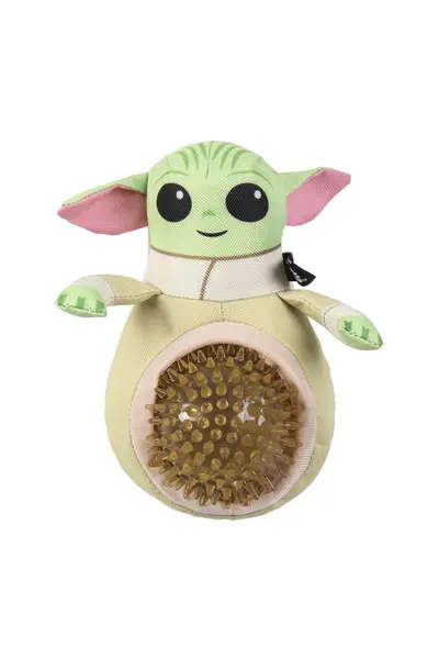 Image of Two in One Mandalorian Grogu Dog Teether and Plush Toy - Natural