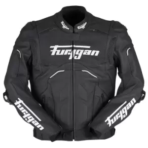 Image of Furygan Raptor Evo 2 Black White Motorcycle Jacket 3XL