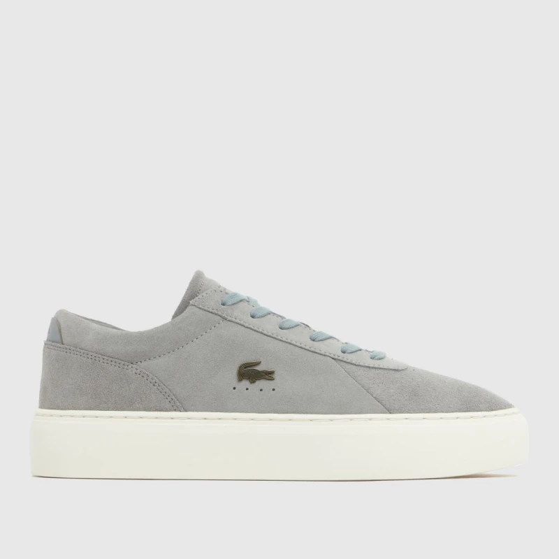 Image of Lacoste Court Set Trainers in Light Grey Light Grey UK 9 (EU 43)