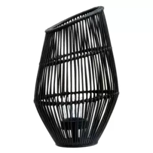 Image of Interiors by PH Large Black Natural Rattan Lantern