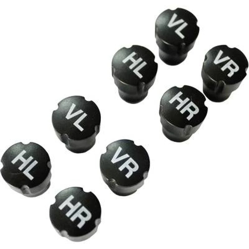 Image of HP Autozubehoer HP Autozubehoer Valve dust cap 8 Piece set Black 18312