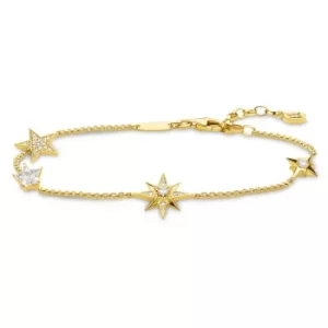 image of THOMAS SABO Gold Plated Magic Stars Bracelet A1916-414-14-L19V