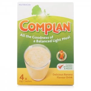 image of Complan Banana Flavour Nutrition Drink 4 x 55g Sachets