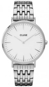 Image of CLUSE La Boheme Stainless Steel Bracelet White Dial Watch