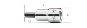 Image of Beta Tools 910PE 3/8" Square Drive Hexagon Bit Socket Driver 10mm 009100500