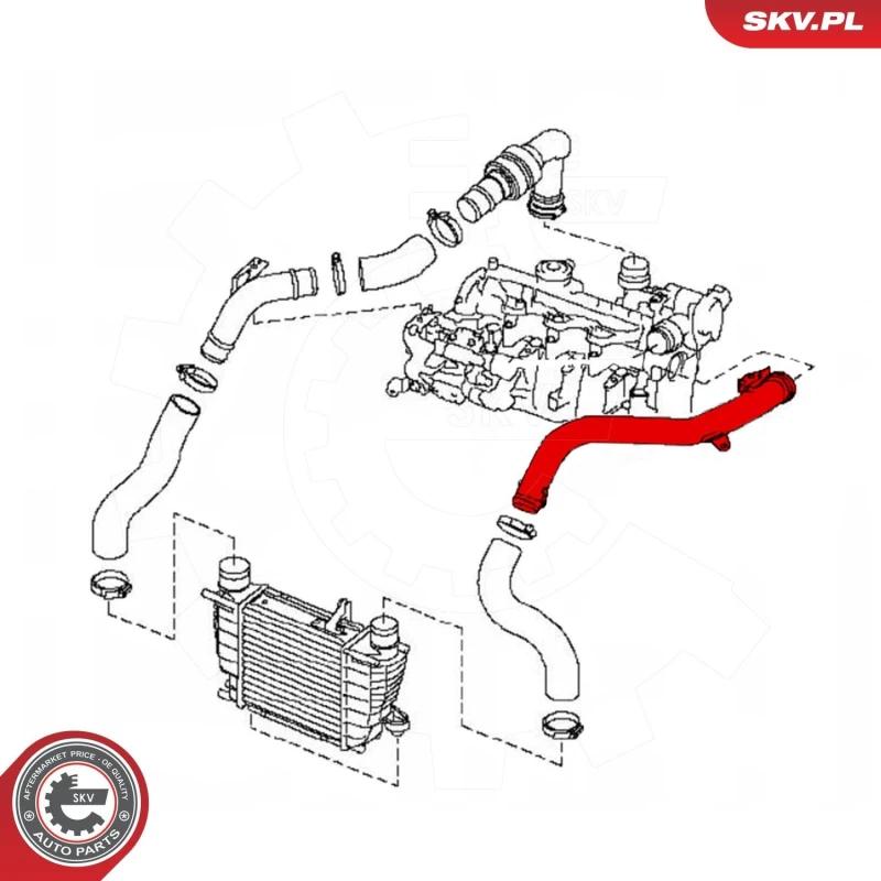 Image of ESEN SKV Charger intake hose ESEN SKV 43SKV099