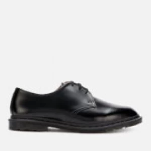 Image of Dr. Martens Mens Archie II Polished Smooth Leather Derby Shoes - Black - UK 10 - Black
