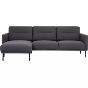 Larvik Chaiselongue Sofa (LH) - Anthracite , Black Legs - Soul Anthracite, Black Legs