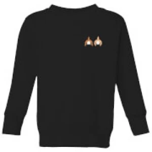 Image of Disney Chip And Dale Backside Kids Sweatshirt - Black - 11-12 Years