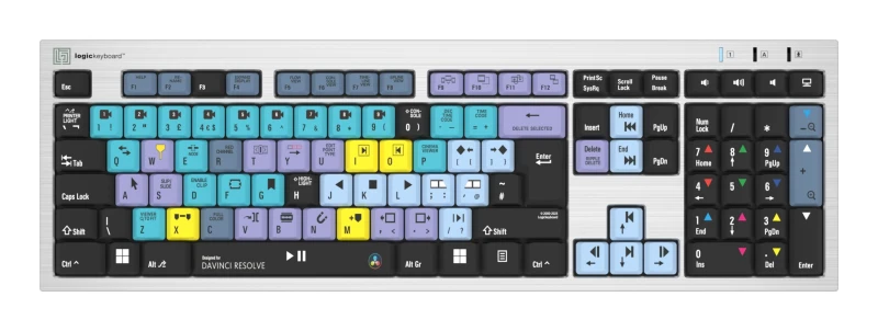 Image of Logickeyboard LKB-RESC-AJPU-UK keyboard Office USB QWERTY English Silv