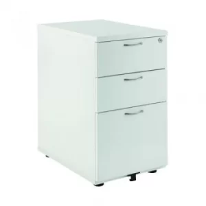 image of First Desk High Pedestal 3 Drawer 600mm Deep White KF98511