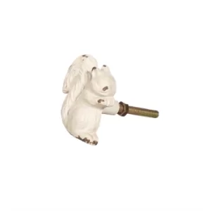 Image of Antique White Squirrel Drawer Knob