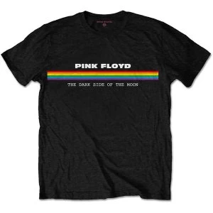 Image of Pink Floyd - Spectrum Stripe Unisex Large T-Shirt - Black
