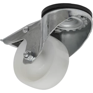 image of Sealey Bolt Hole Swivel Total Lock Castor White 80mm