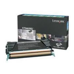 image of Lexmark C734A1KG Black Laser Toner Ink Cartridge