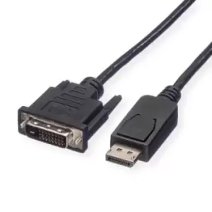 image of Roline 11.04.5610 Audio Cable, Dp-Dvi/d Plug, 2M, Black