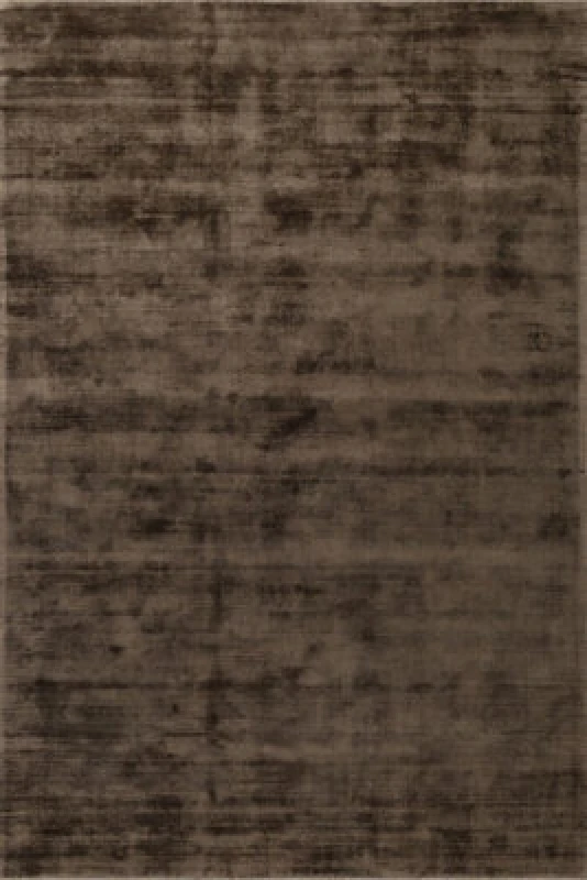 Image of The Rugs Vikosa Jane Viscose Soft Plain Rug Living Room In Brown