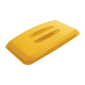 Image of Durable - Couvercle PP jaune l.555xP285mm adapte a poubelle de tri 60 l