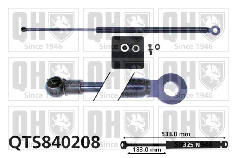 Image of QUINTON HAZELL Tailgate strut QUINTON HAZELL QTS840208