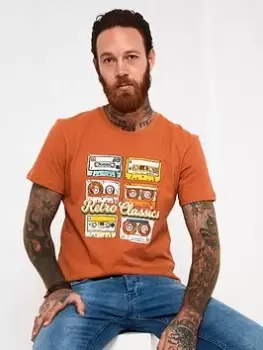 Image of Joe Browns Retro Sounds Tee - Light Brown, Brown, Size L, Men