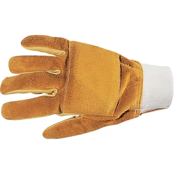Image of 2049132 Velvet Shock Palm-side Coated Yellow Gloves - Size 9