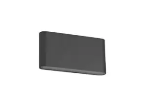 Image of Contour LED Up & Downward Lighting Large Wall Light 2x6W, 3000K, 452lm, Anthracite, IP54