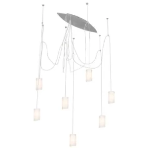 Image of Boston Cluster Pendant Ceiling Light Satin Nickel