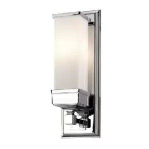 Image of IP44 Wall Light Opaque Glass Bulb Included Polished Chrome LED G9 3.5W