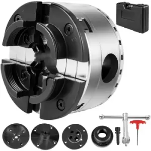 Image of VEVOR Wood Turning Lathe Chuck Kit 4" Self-centering Woodworking Accessory