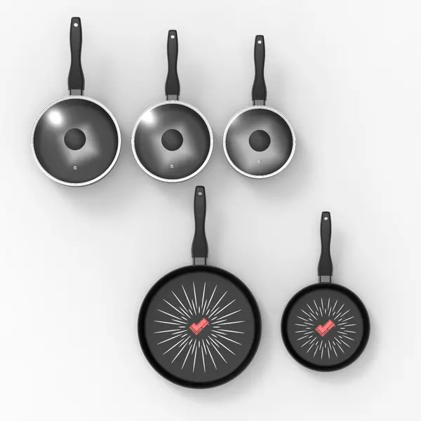 image of Tower Smart Start Forged 5 Piece Pan Set Black