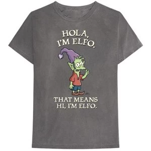 Image of Disenchantment - Hola I'm Elfo Unisex Large T-Shirt - Grey