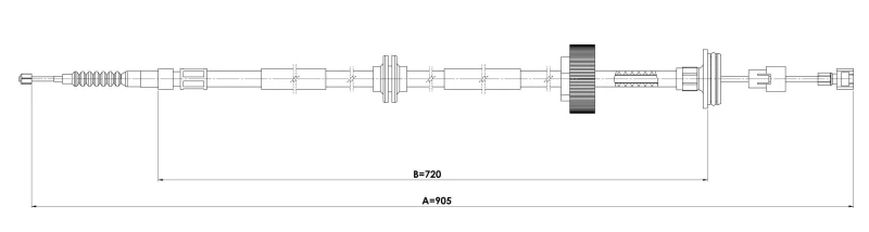 Image of Handbrake cable METZGER 1E.BW007