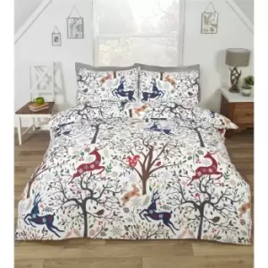 Image of Tatton Double Duvet Cover Set Reversible Bedding Bed Set Winter Festive Multi - Multicoloured - Rapport